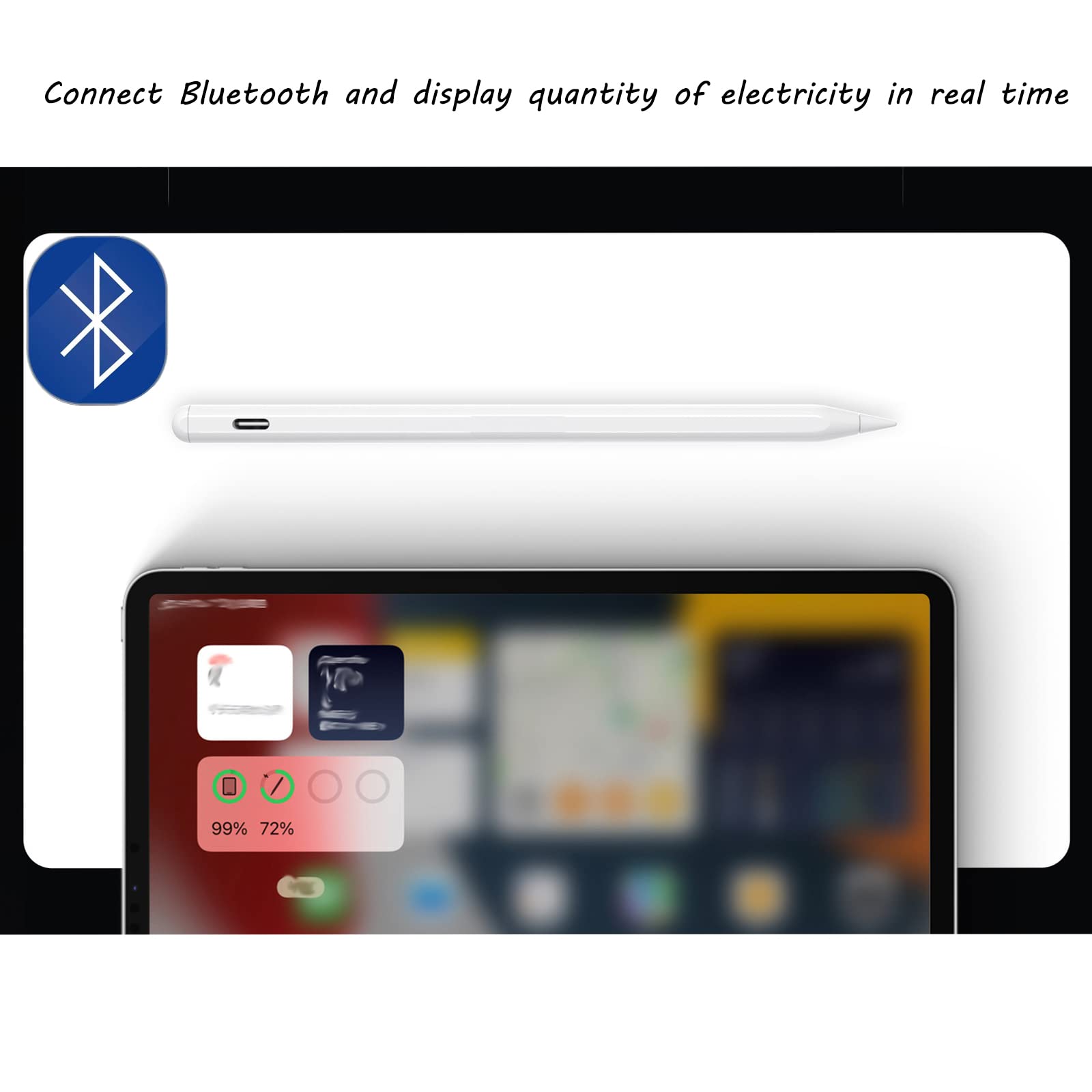 Premium Stylus Pen for iPad with Palm Rejection & Magnetic Wireless Charging - Compatible with Apple iPad Pro (2018-2022, 11/12.9 Inch), iPad Air 3/4/5, iPad 6/7/8/9/10, iPad Mini 5/6 - Perfect for Drawing, Note-Taking & Digital Art