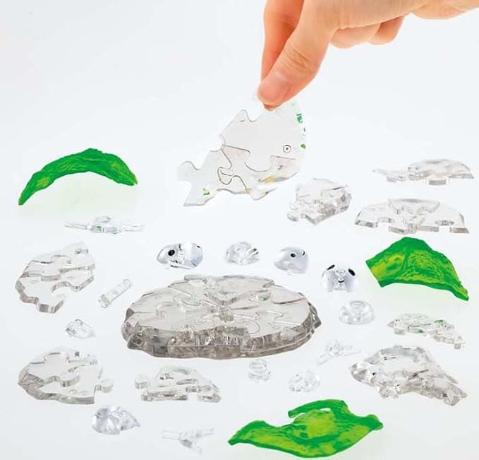3D Kodama Crystal Puzzle - Ghibli's Princess Mononoke Inspired Brain Teaser for Adults & Kids | Perfect for Studio Ghibli Fans, Home Decor, and Stress Relief