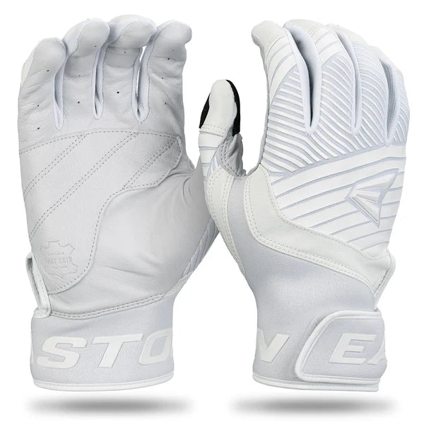 Easton Walk Off Ethos Adult & Youth Baseball Batting Gloves - White (WOBG25) | Durable Grip for Training & Games | Perfect for Baseball, Softball & Batting Practice