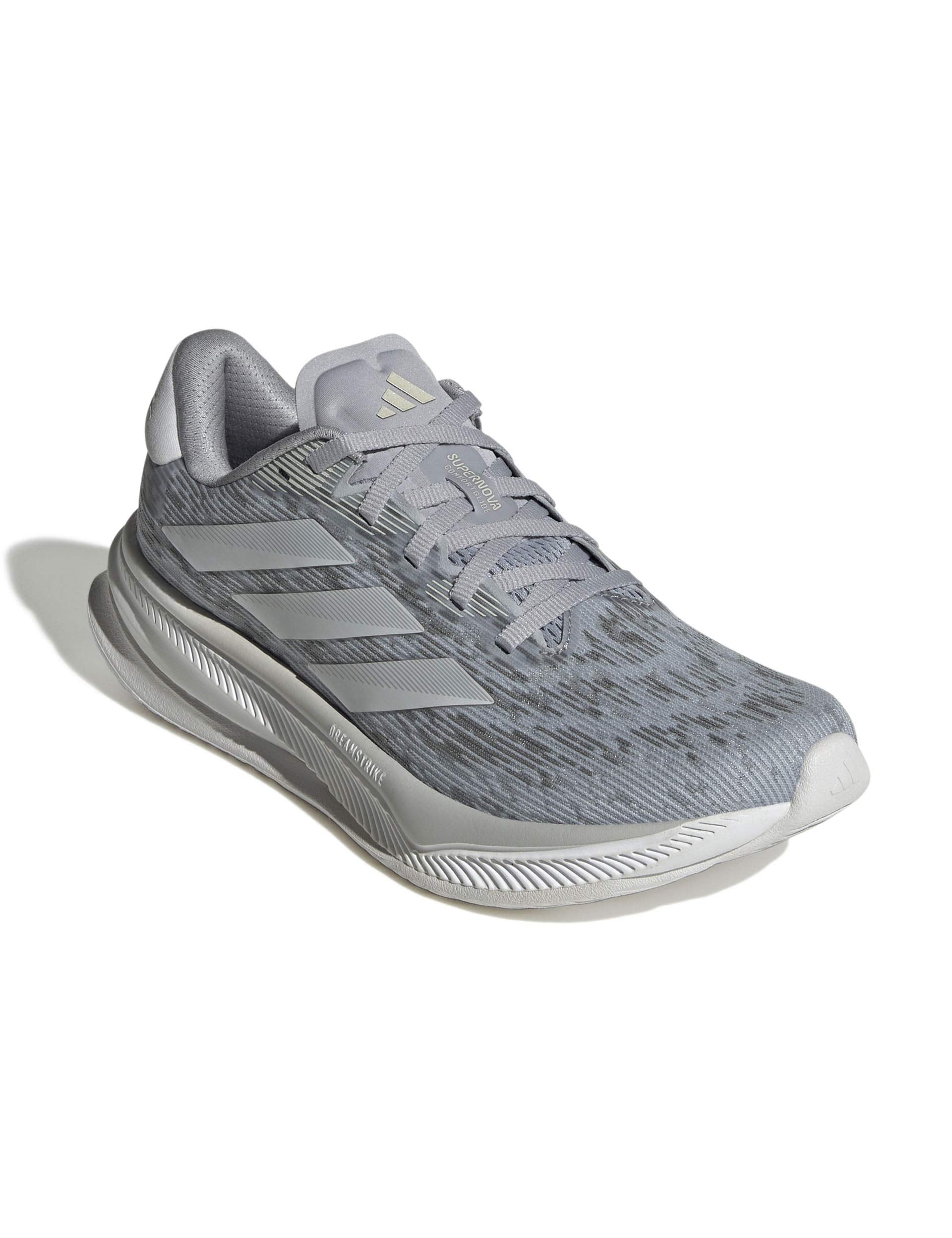 Supernova Comfortglide Running Shoes for Men & Women - Lightweight, Cushioned & Breathable - Halo Silver/Grey One/Dash Grey - Perfect for Jogging, Gym Workouts & Daily Walking