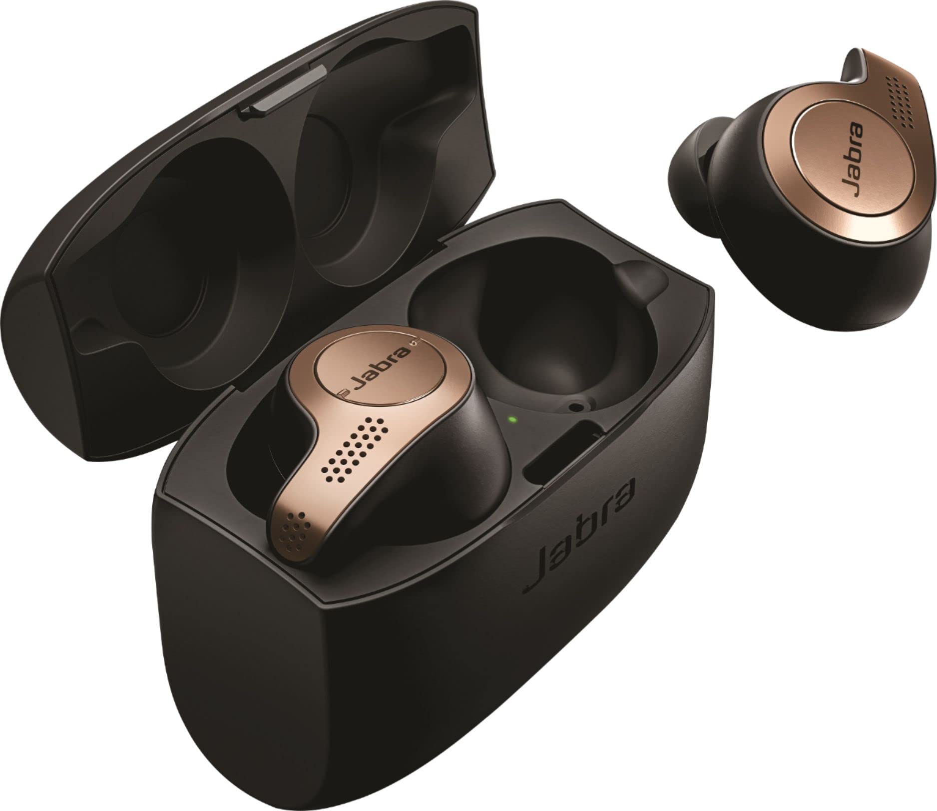 Jabra Elite 65t True Wireless Bluetooth Earbuds with Alexa Built-in, Charging Case - Copper Black | Noise Cancelling for Calls & Music | Perfect for Workouts, Commuting & Office Use