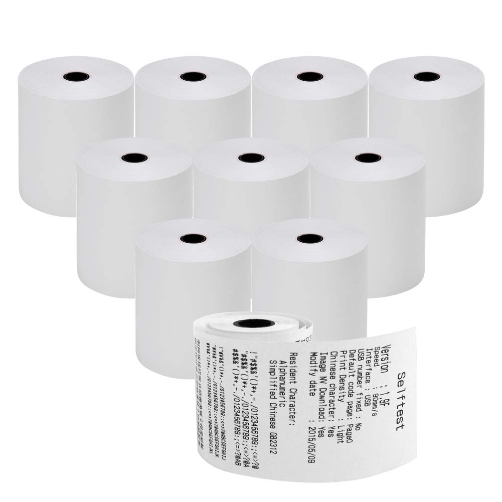 RyhamPaper 10 Rolls Thermal Receipt Paper - 3-1/8