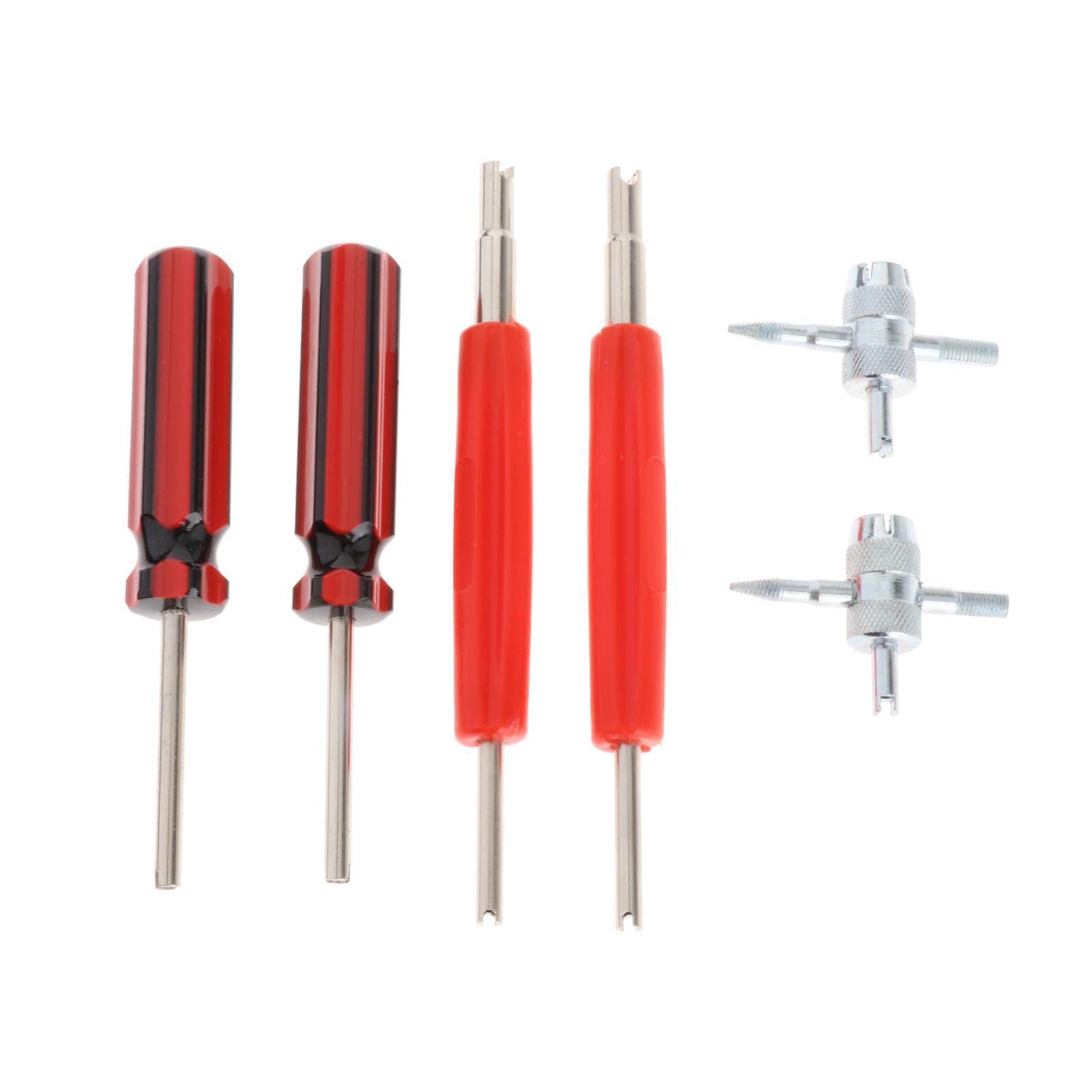 Bothyi 6-Piece Valve Core Remover Tool Set - Durable Tire Repair Kit with Dual & Single Head for Car, Motorcycle, Truck - Perfect for Roadside Emergencies & DIY Tire Maintenance