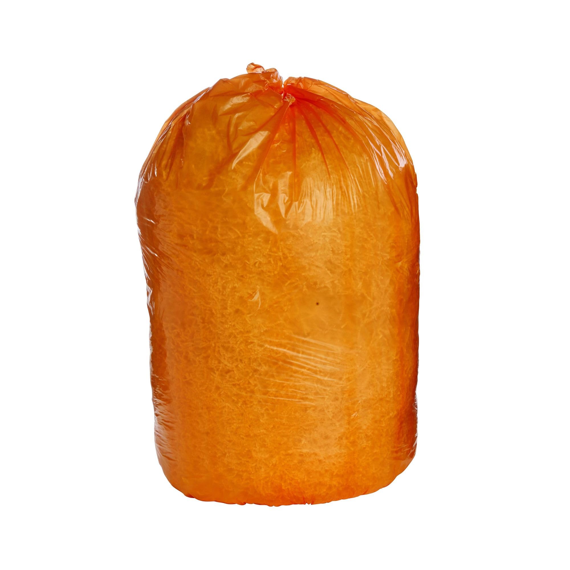 Envision Commercial 57 Gallon Heavy Duty Orange Trash Bags - 100 Count (1 Mil Thick) - Industrial Strength, Puncture & Tear Resistant Garbage Can Liners for Warehouse, Restaurant & Outdoor Use