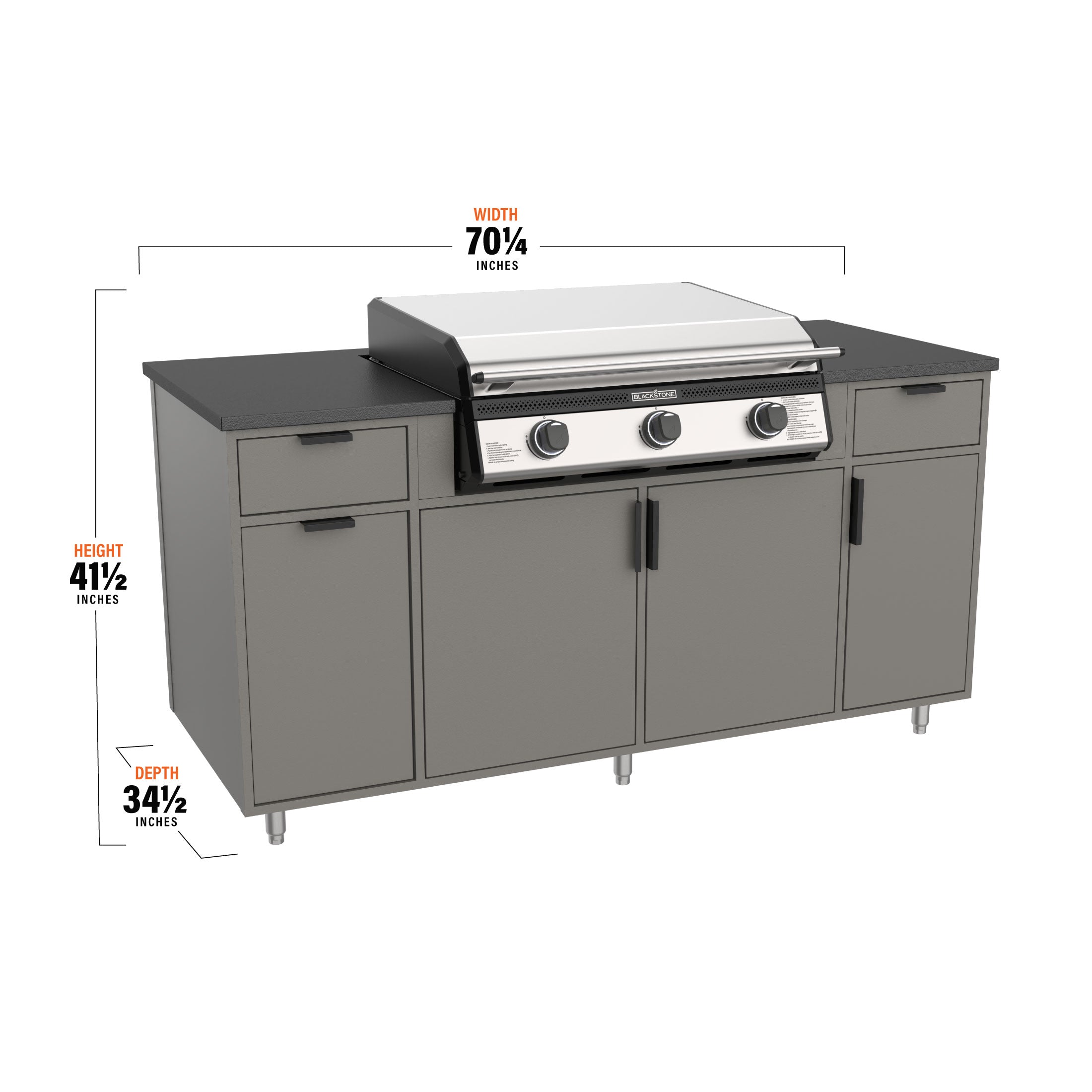 Non-Stick Griddle Island Bundle with 2 Burners - Perfect for Outdoor Cooking, Camping & Backyard BBQs