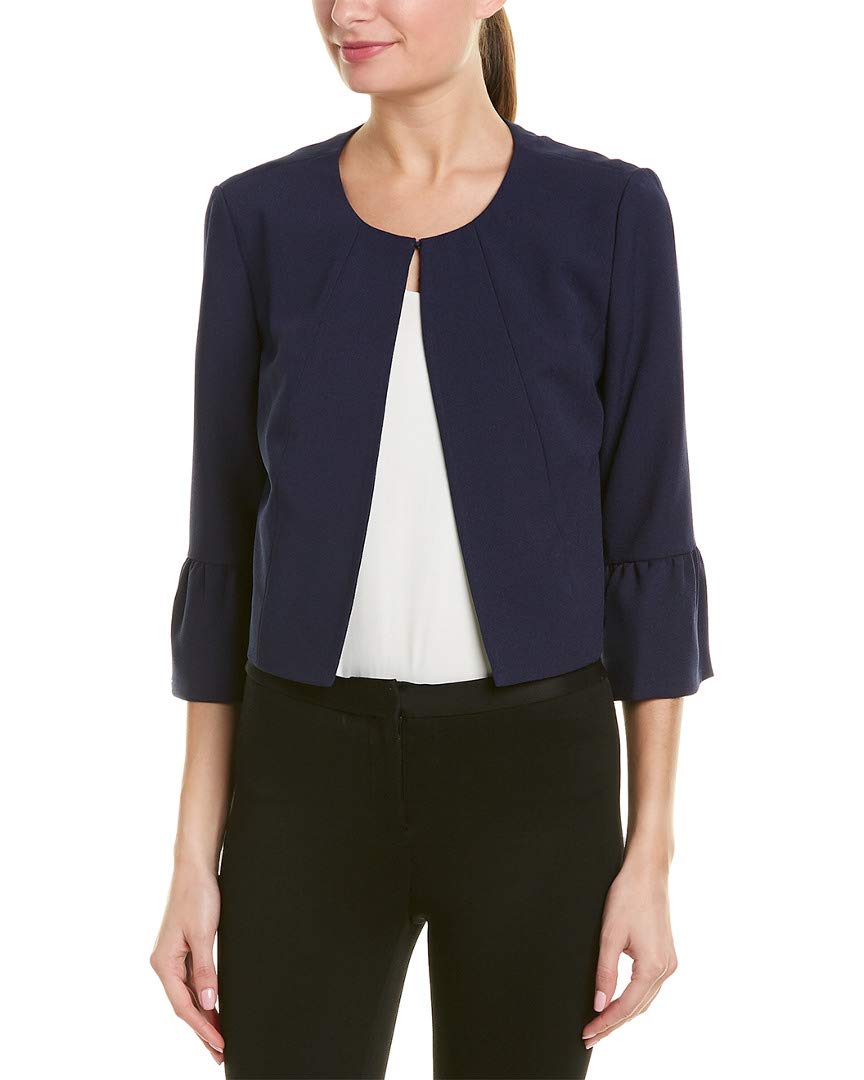 KARL LAGERFELD Women's Cropped Bell Sleeve Jacket - Fashionable Blazer for Work, Party & Casual Outfits