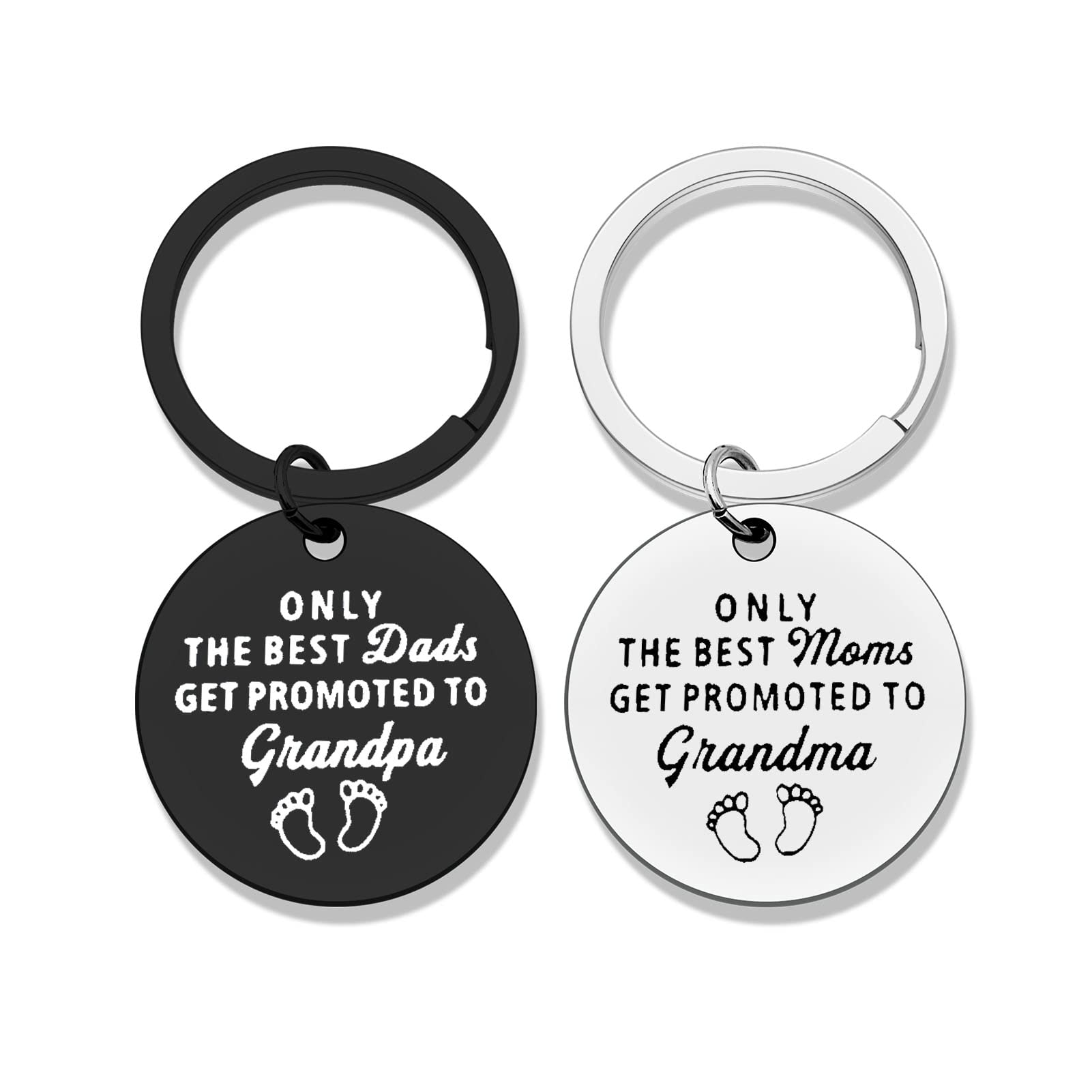 Personalized Grandparent Announcement Keychain - New Grandma & Grandpa Jewelry Gift for Pregnancy Reveal, First-Time Parents, Mother's Day & Father's Day - Perfect for Baby Showers, Gender Reveals & Special Occasions