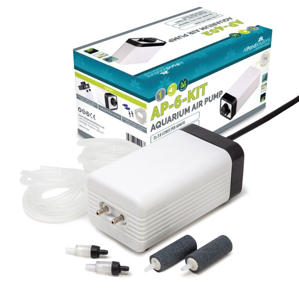 336L/H High Power Aquarium Air Pump Complete Kit with Accessories - Quiet Oxygen Pump for Fish Tanks, Ponds & Hydroponics - Ideal for Home Aquariums, Fish Breeding & Plant Growth