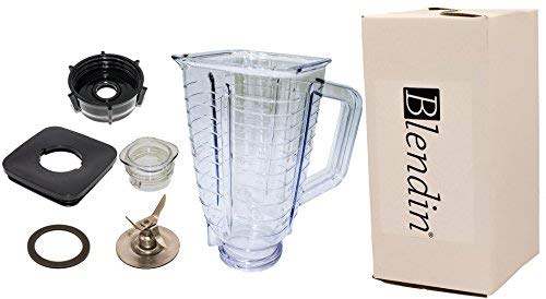 Oster Blender Replacement 40oz (5 Cup) Square Top Plastic Jar - Compatible with Oster & Osterizer Blenders - Complete Refresh Kit for Smoothies, Shakes & Food Prep
