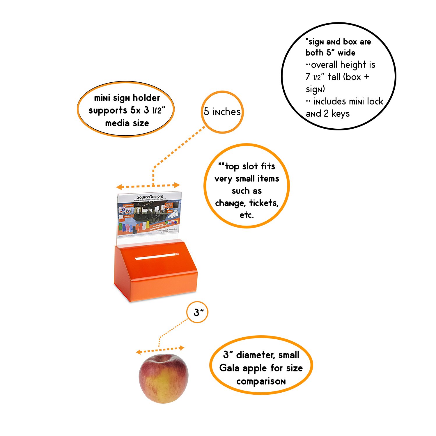 Durable Acrylic Donation Box with Lock & Sign Holder - Secure Ballot Box for Voting, Fundraising, Events & Charity Collections | SOURCEONE.ORG