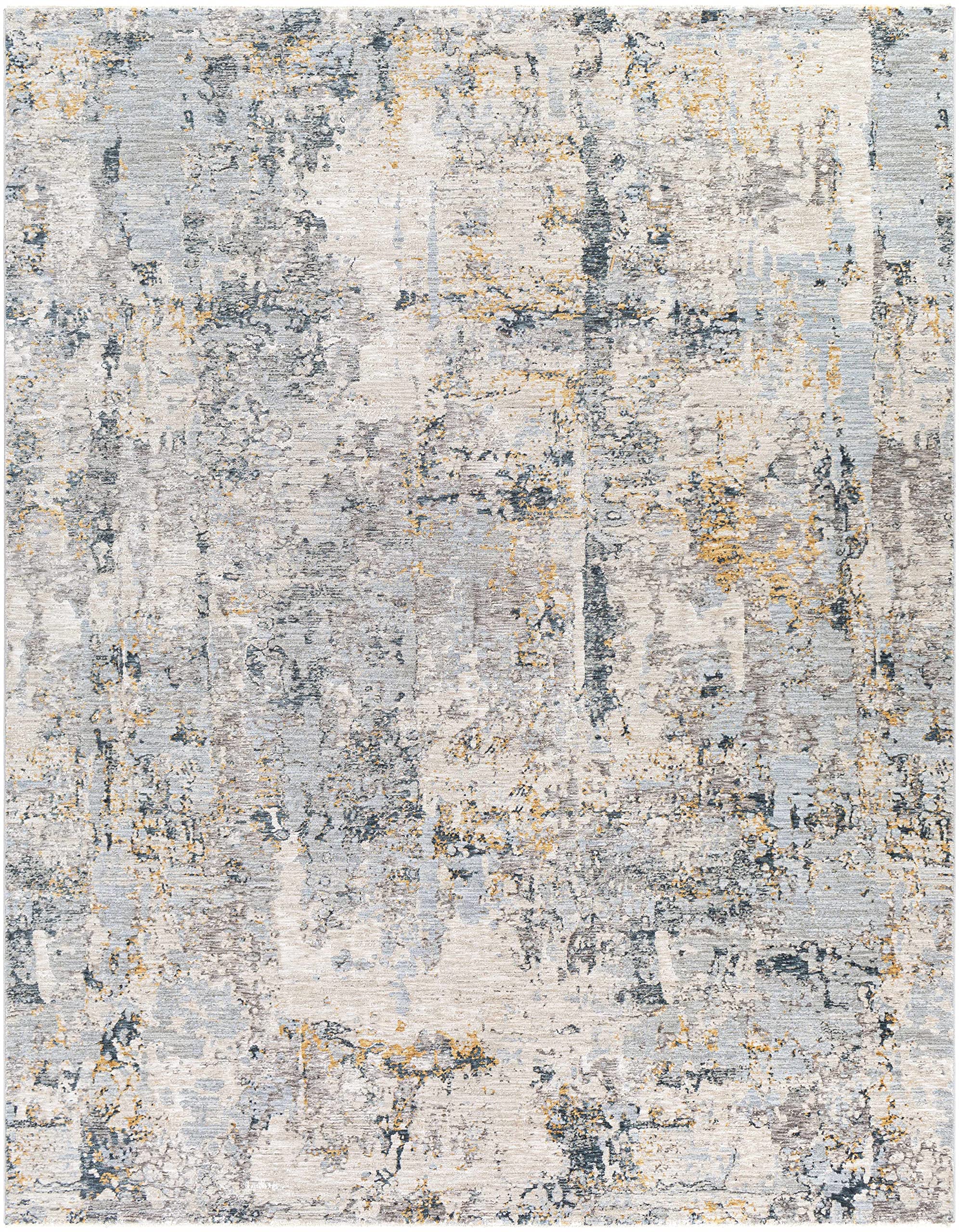 Modern Hauteloom Midfield Area Rug for Living Room & Bedroom - Soft Gray, Beige, Blue - 2' x 3' - Perfect for Home Decor, Cozy Spaces & Interior Design