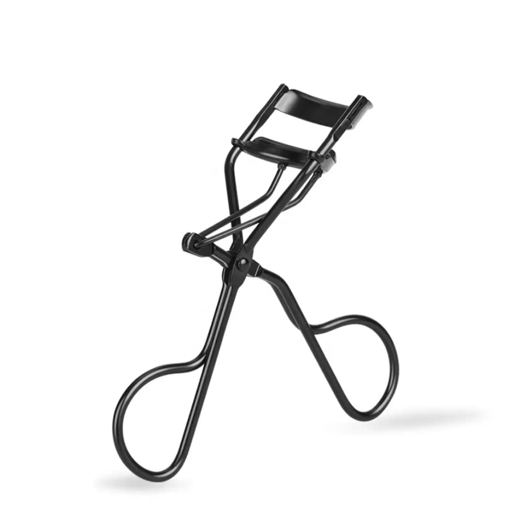 Premium Matte Black Eyelash Curler - No Pinching or Pulling Design for Beautifully Curved Lashes & Longer Lash Line | Perfect for Daily Makeup, Bridal Looks & Professional Salon Use | by POUNDXPENCE Co®