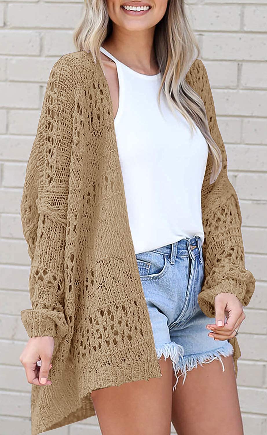 Lightweight Summer Cardigan for Women - Breathable Netted Crochet Sweater | Perfect for Spring & Summer Outfits, Beach Cover-ups, and Casual Wear