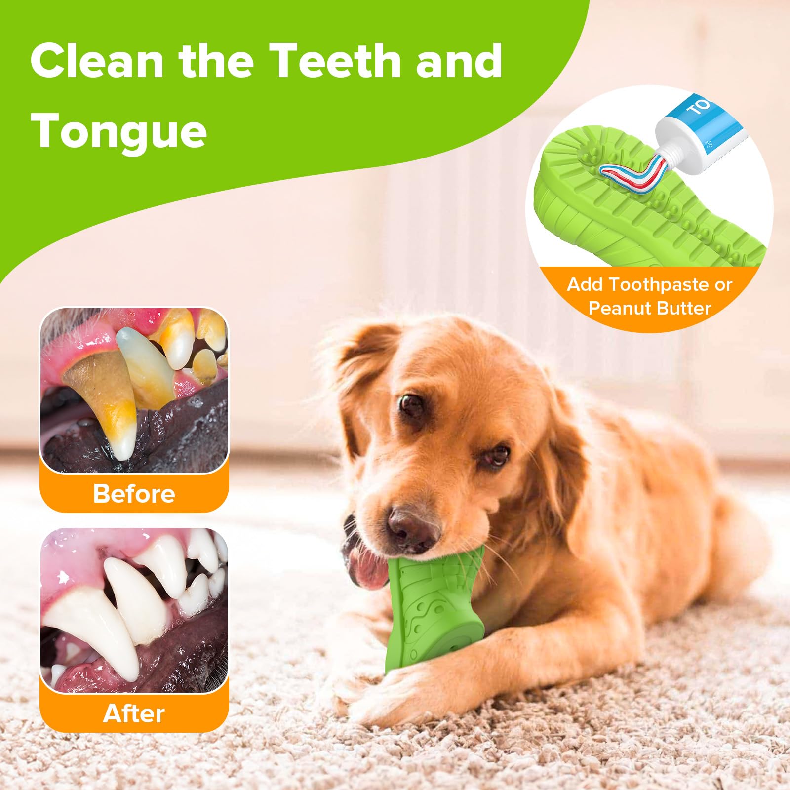Indestructible Dog Chew Toys for Aggressive Chewers - Natural Rubber Durable Chew Toy with Beef Flavor for Large Dogs - Interactive Pet Toys to Keep Dogs Busy & Entertained - Perfect for Playtime, Training, and Anxiety Relief