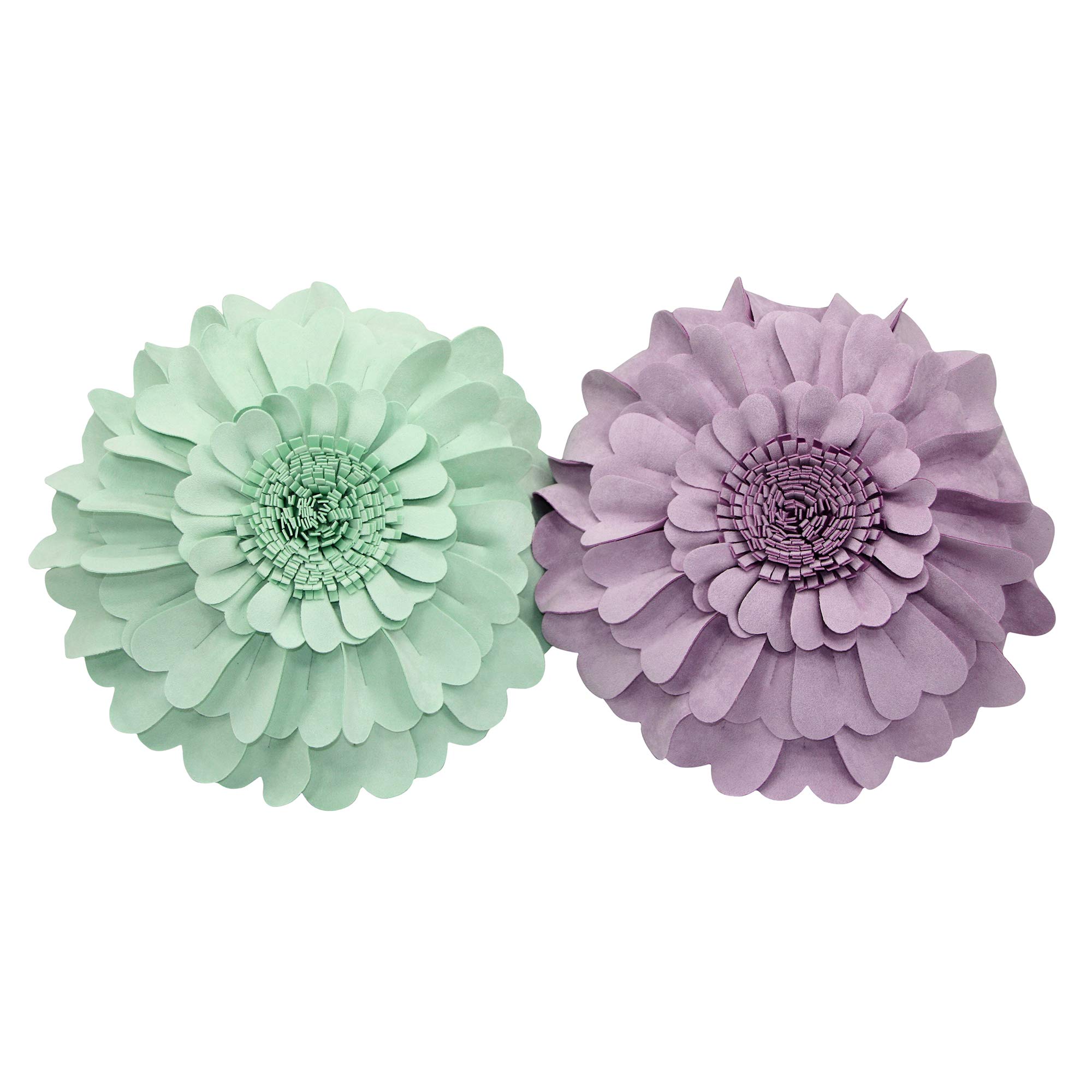 Contempo Lifestyles 3D Sunflower Throw Pillow - 13 Inch Lilac Handmade Decorative Flower Pillow for Bed, Couch & Home Decor | Perfect for Living Room, Nursery & Wedding Gifts