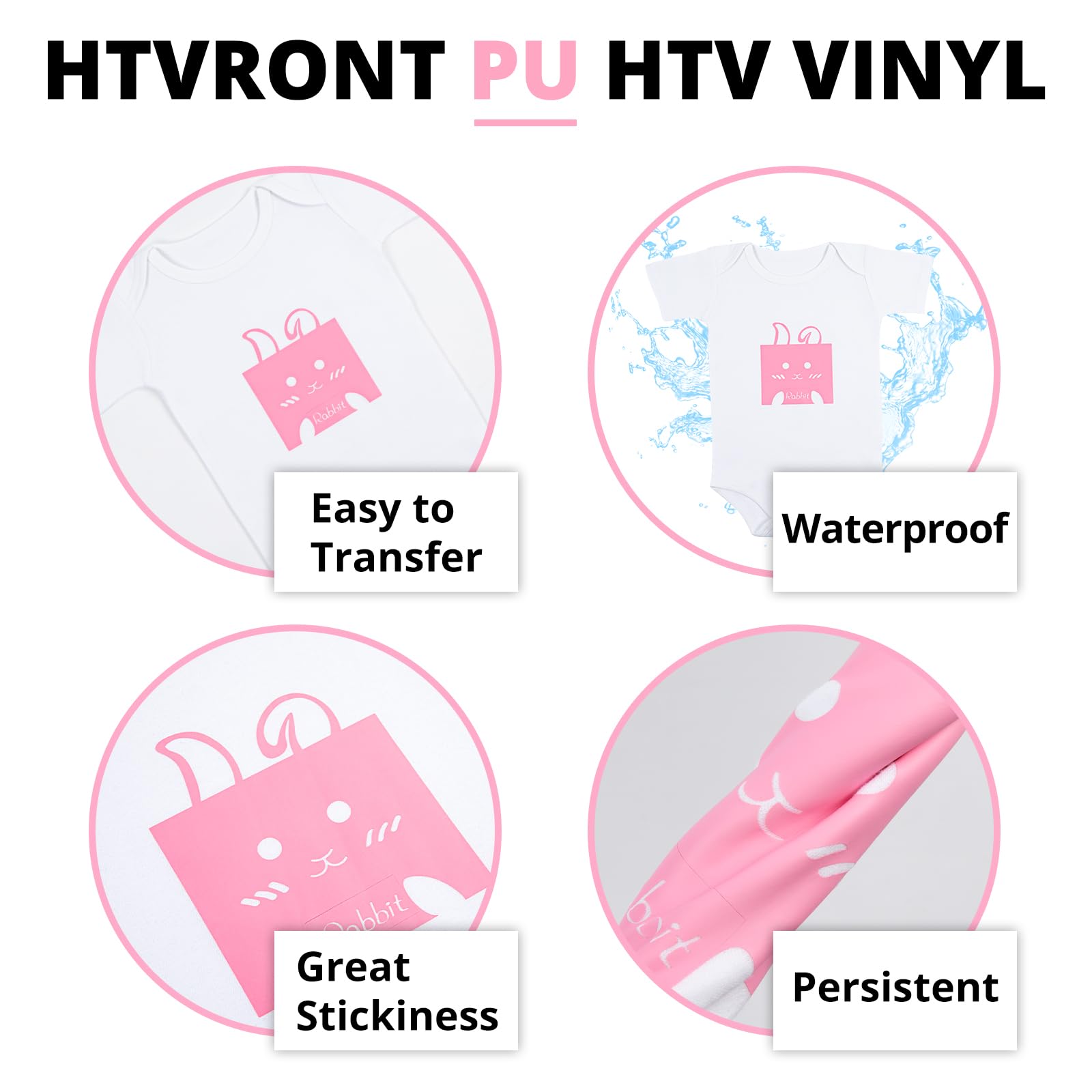 HTVRONT Pink Heat Transfer Vinyl Bundle - 11 Pack 12