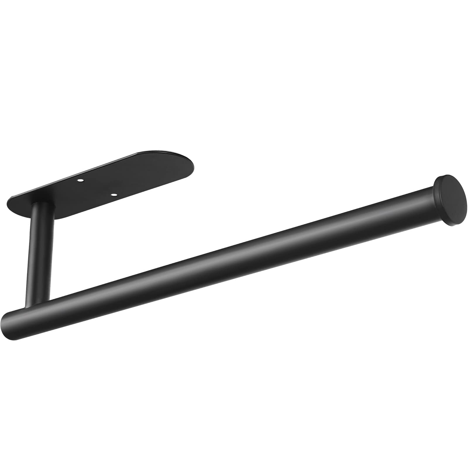 Stainless Steel Paper Towel Holder - Under Cabinet Adhesive Mount, Black SUS304 Kitchen & Bathroom Towel Dispenser for Countertop, Wall, Cabinet - Perfect for Easy Access in Cooking & Cleaning