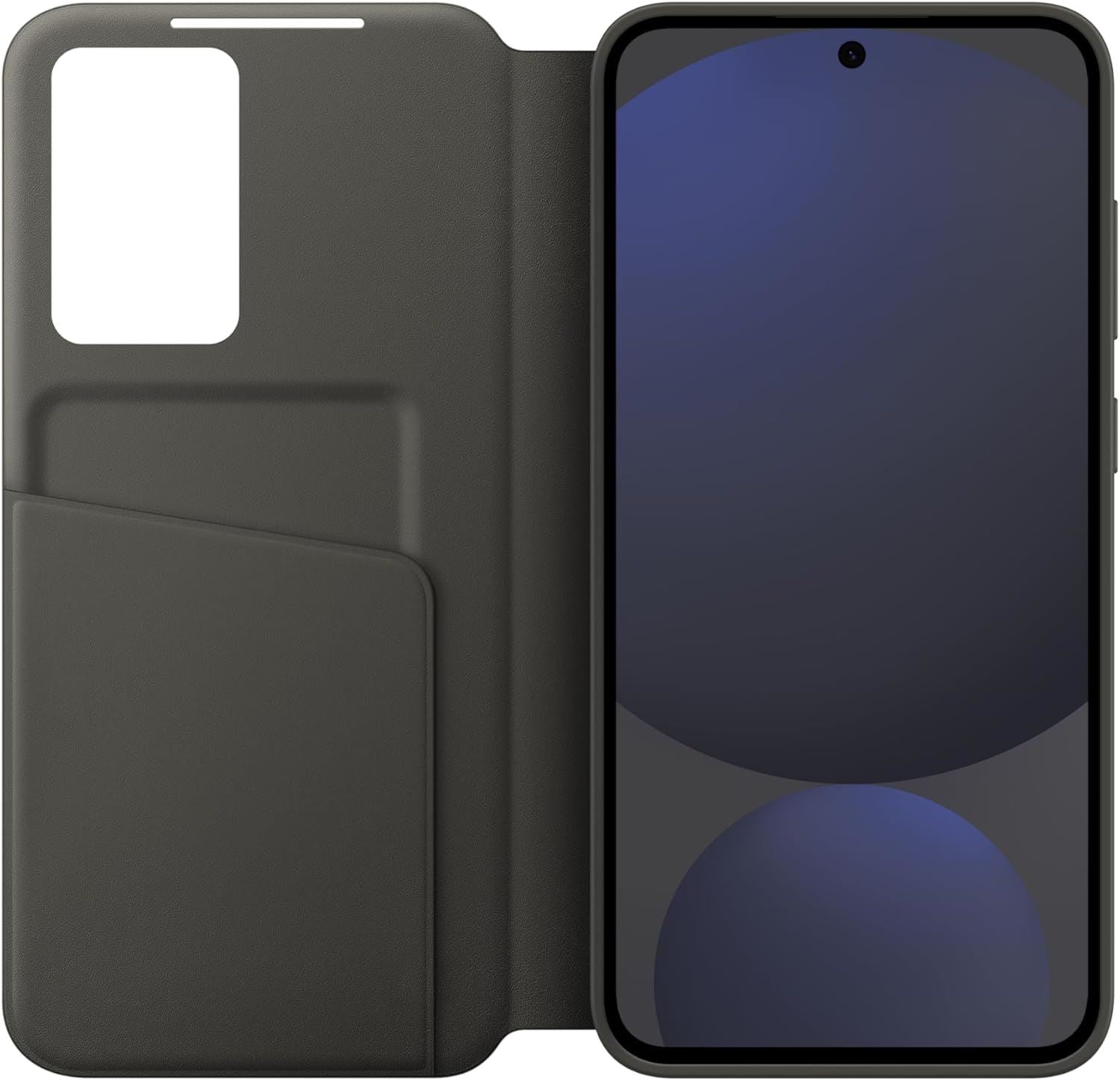 Samsung Galaxy S24 FE Smart View Wallet Case - Black (EF-ZS721CBEGWW) | Protective Cover with Card Slots & Stand Function for Daily Use & Travel