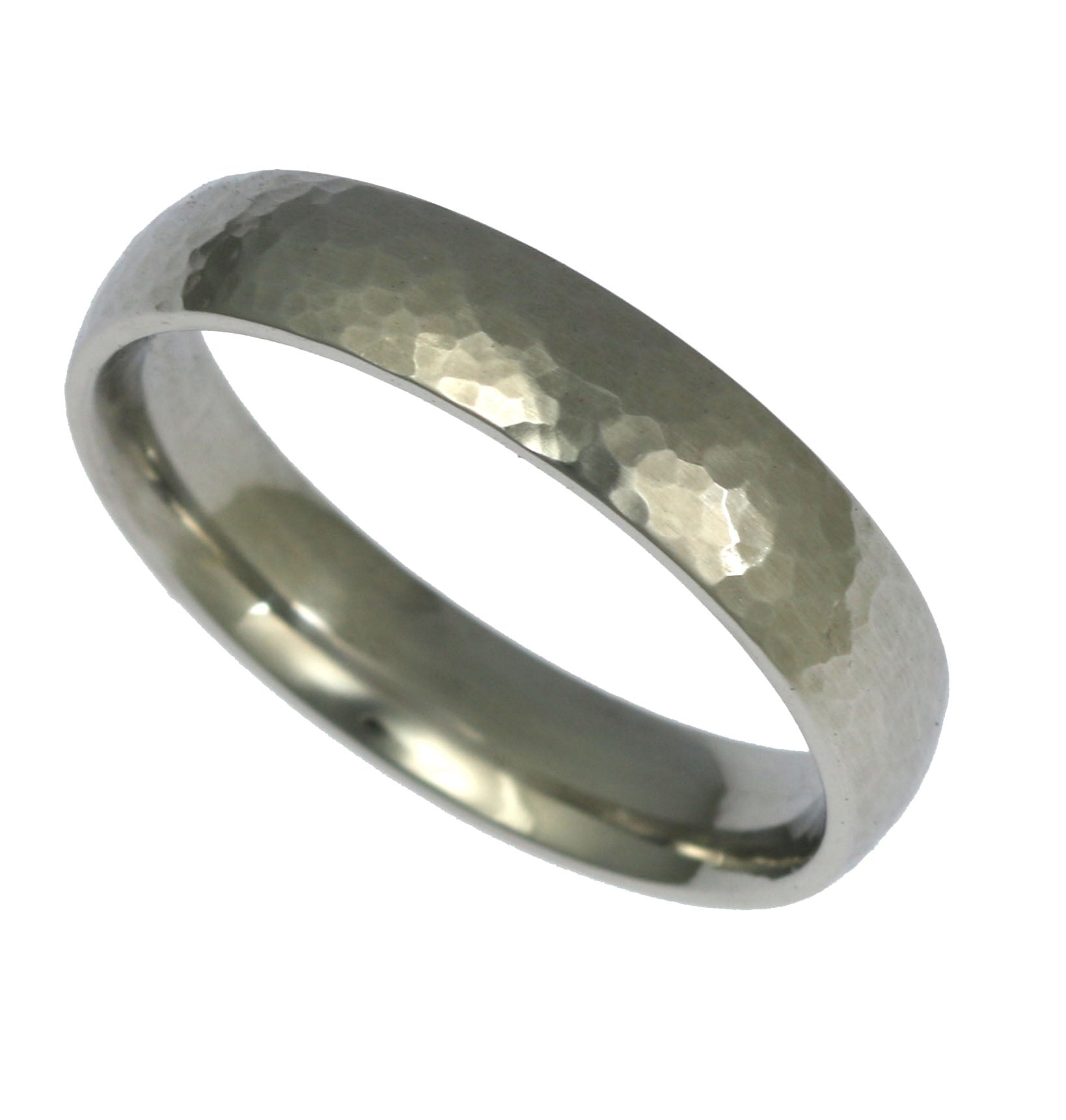 5mm Hammered Comfort Fit Stainless Steel Men's Wedding Band Ring - Durable & Hypoallergenic Jewelry for Grooms, Anniversary Gifts & Everyday Wear