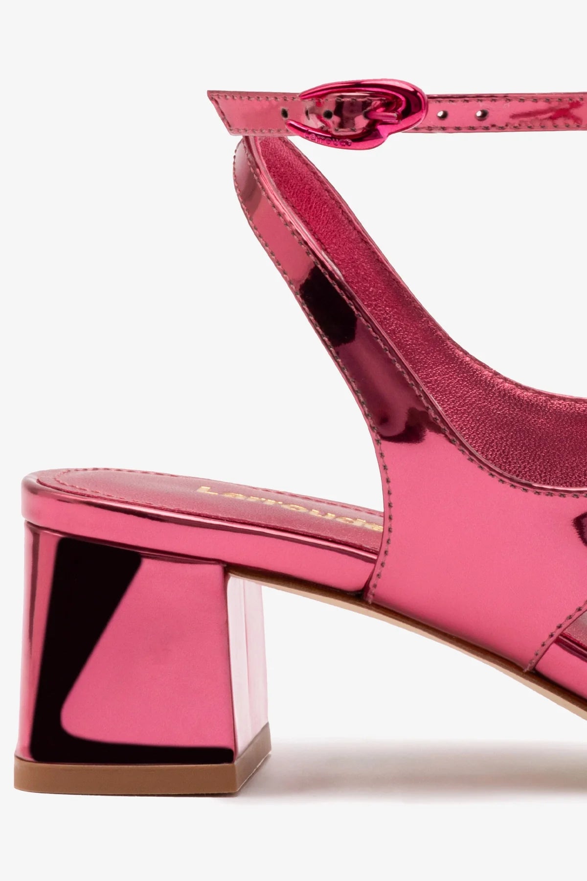 Gaia Block Sandal Women's French Rose Specchio Mirror Heel - Perfect for Summer Weddings, Beach Vacations & Date Nights