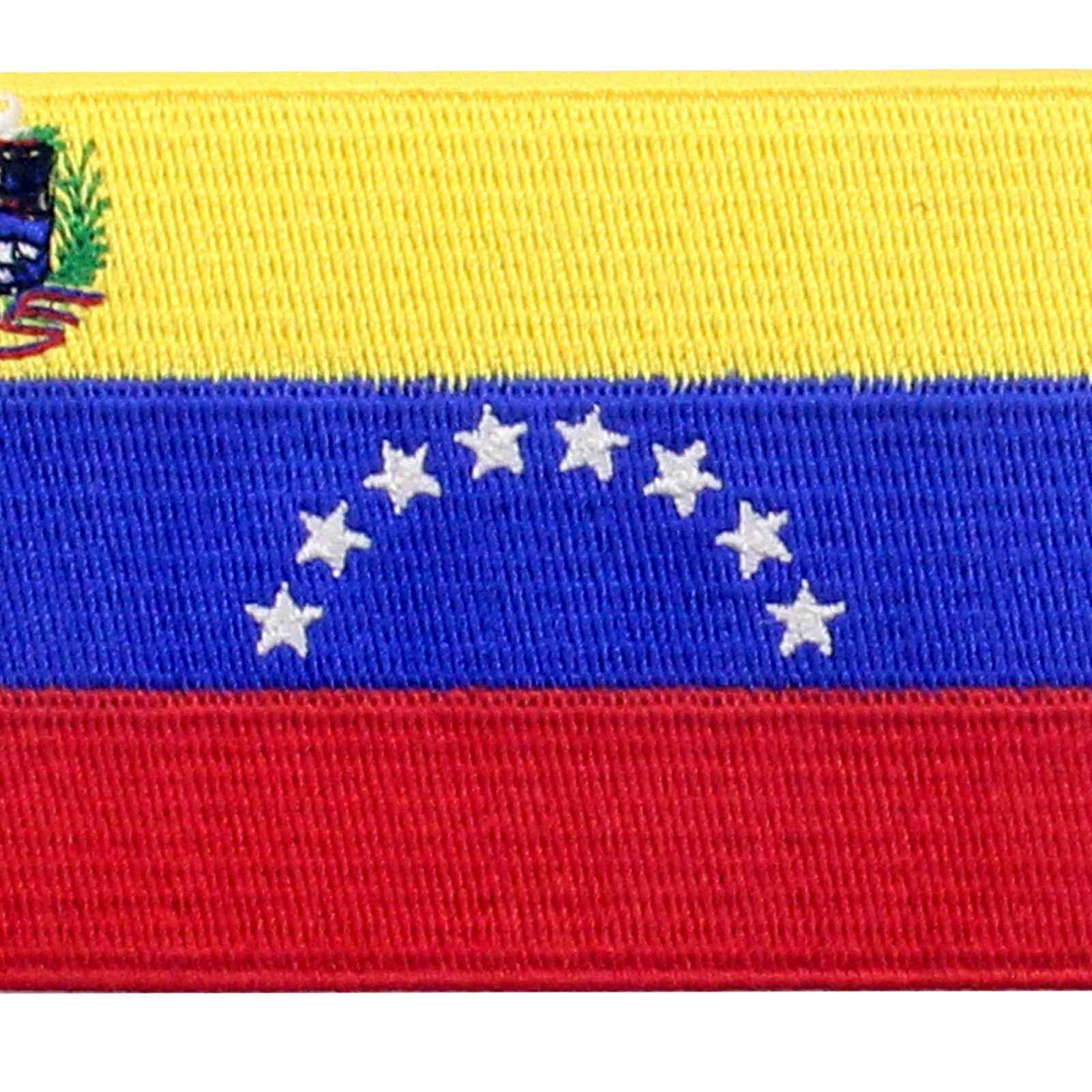 Venezuela Flag Patch - Embroidered Iron On & Sew On Applique - Venezuelan National Emblem for Jackets, Bags & Uniforms - Patriotic DIY Craft Accessory
