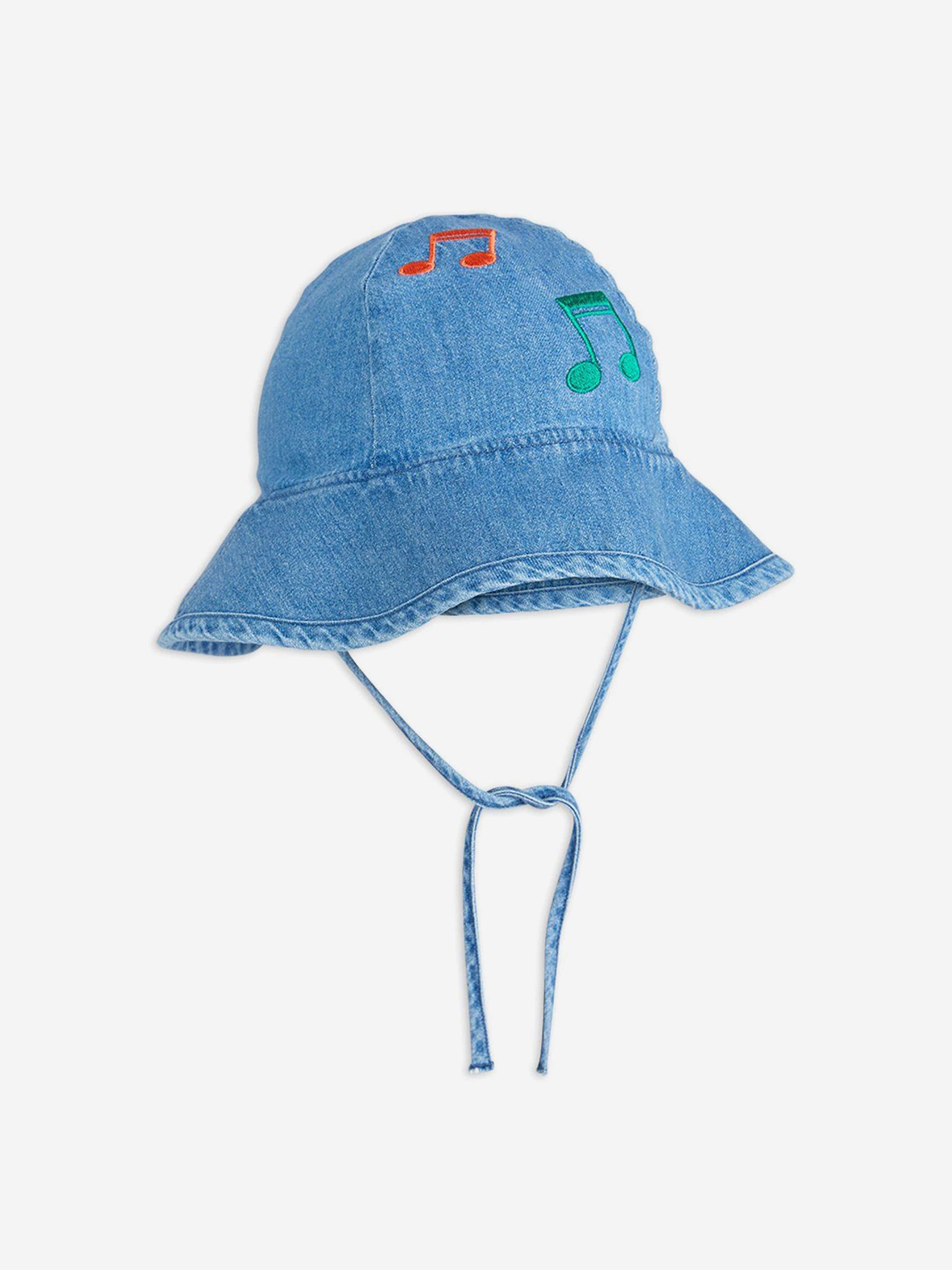 Blue Embroidered Sun Hat for Baby Girls - Perfect for Beach, Park & Outdoor Summer Adventures
