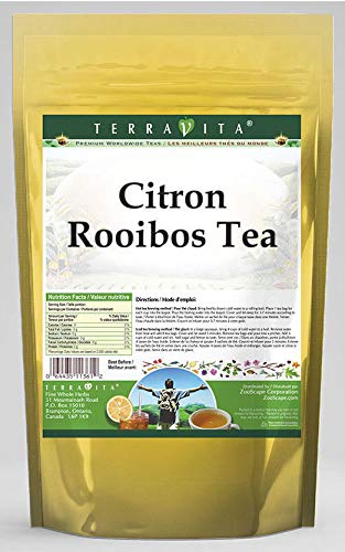 Organic Citron Rooibos Herbal Tea Bags - 50 Count, Caffeine-Free, Antioxidant Rich | Perfect for Relaxation, Detox & Immune Support | ZIN: 534664