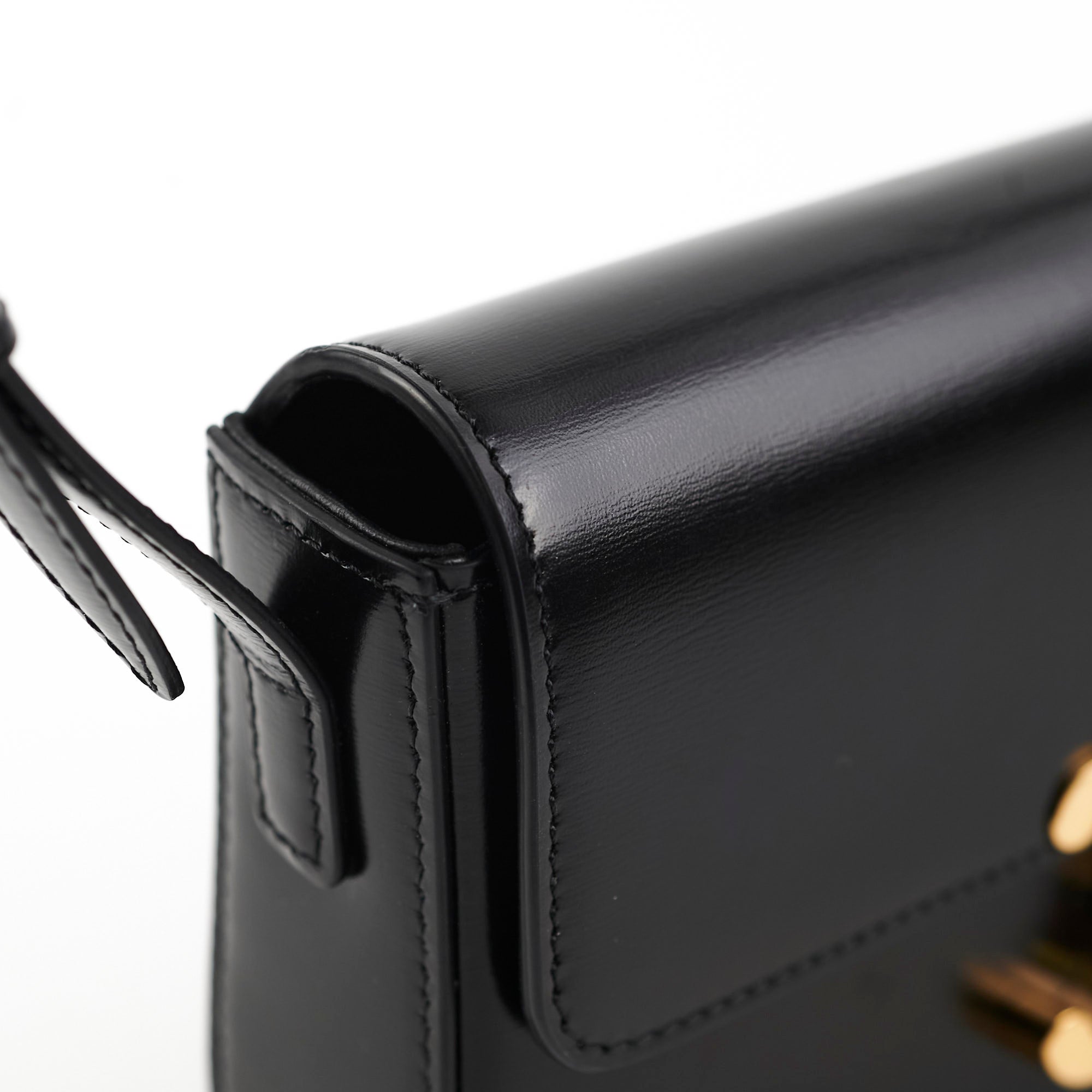 Celine Triomphe Black Leather Shoulder Bag for Women | Luxury Designer Handbag for Work, Travel & Evening Events