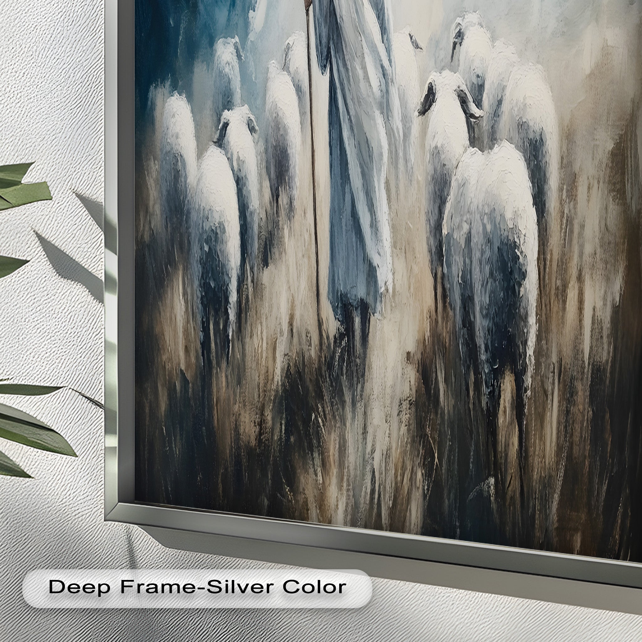 1 Peter 1:19 - The Lamb of God Bible Verse Oil Painting - Religious Wall Art for Home, Church & Office Decor