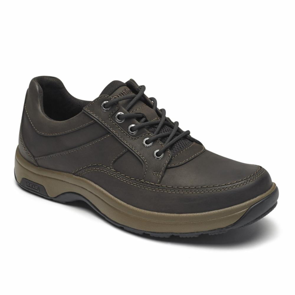 Dunham Men's Midland 8000 Waterproof Hiking Boots - Brown Leather Lace-Up Outdoor Shoes for Men - Perfect for Hiking, Camping & Trail Walking