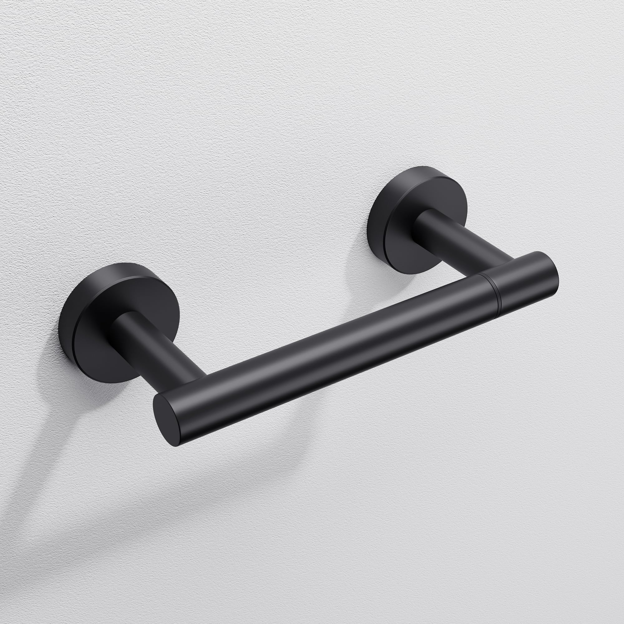 Day Moon™ (2 Pack) Matte Black Toilet Paper Holder - Wall Mounted Modern Bathroom Tissue Roll Holder - Durable & Stylish for Home, Hotel, Office & RV Use