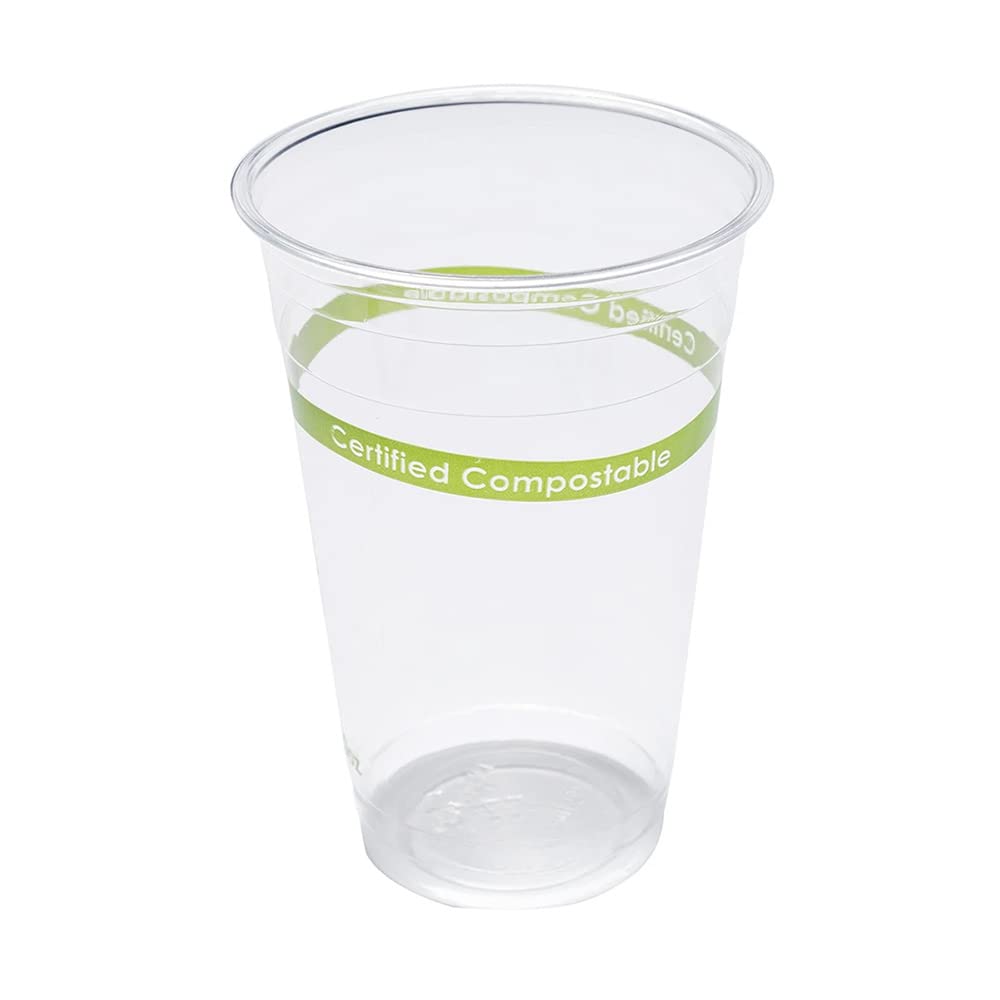 20 oz. Compostable Cold Cups - 1000 Pack, Eco-Friendly Disposable Cups for Iced Coffee, Smoothies & Parties | BPA-Free, Biodegradable Drinkware for Restaurants, Cafes & Events