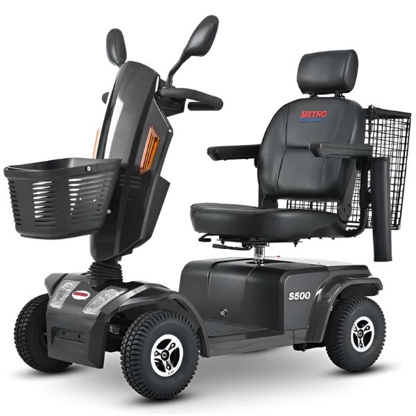 Metro Mobility S500 Heavy Duty 4-Wheel Mobility Scooter for Adults - 500 lbs Weight Capacity, Long-Range Battery - Ideal for Indoor & Outdoor Use, Shopping, Travel, and Daily Mobility Assistance
