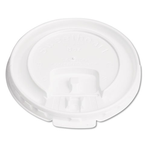 SLODLX8R - 12oz Foam Cup Lids with Lift & Lock Tab - Leak Proof Disposable Coffee Lids for Hot/Cold Drinks - Perfect for Coffee Shops, Offices, and Takeout Restaurants