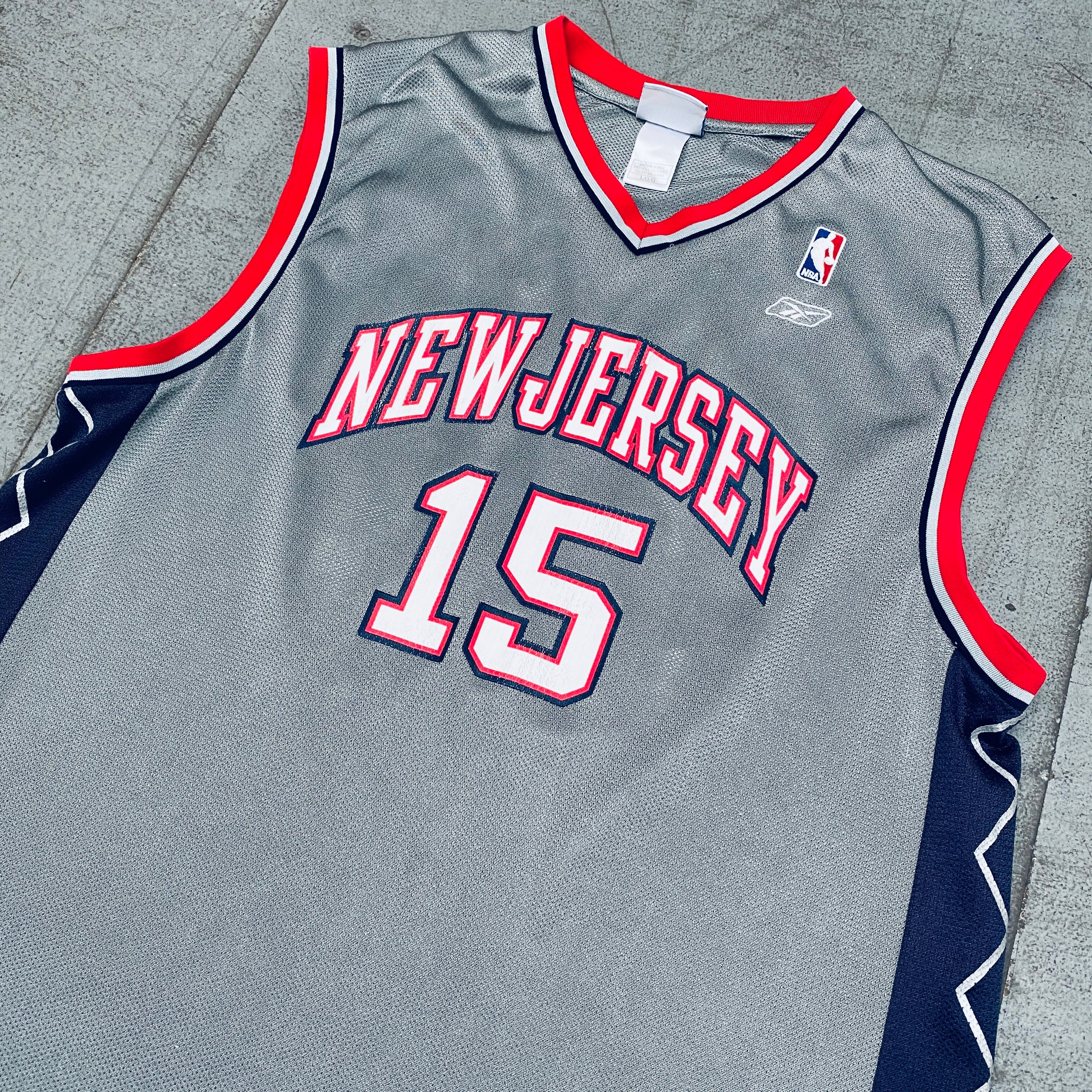 Vince Carter 2004-05 New Jersey Nets Reebok Silver Basketball Jersey Size Large - Authentic NBA Jersey for Fans, Collectors & Game Day Outfits