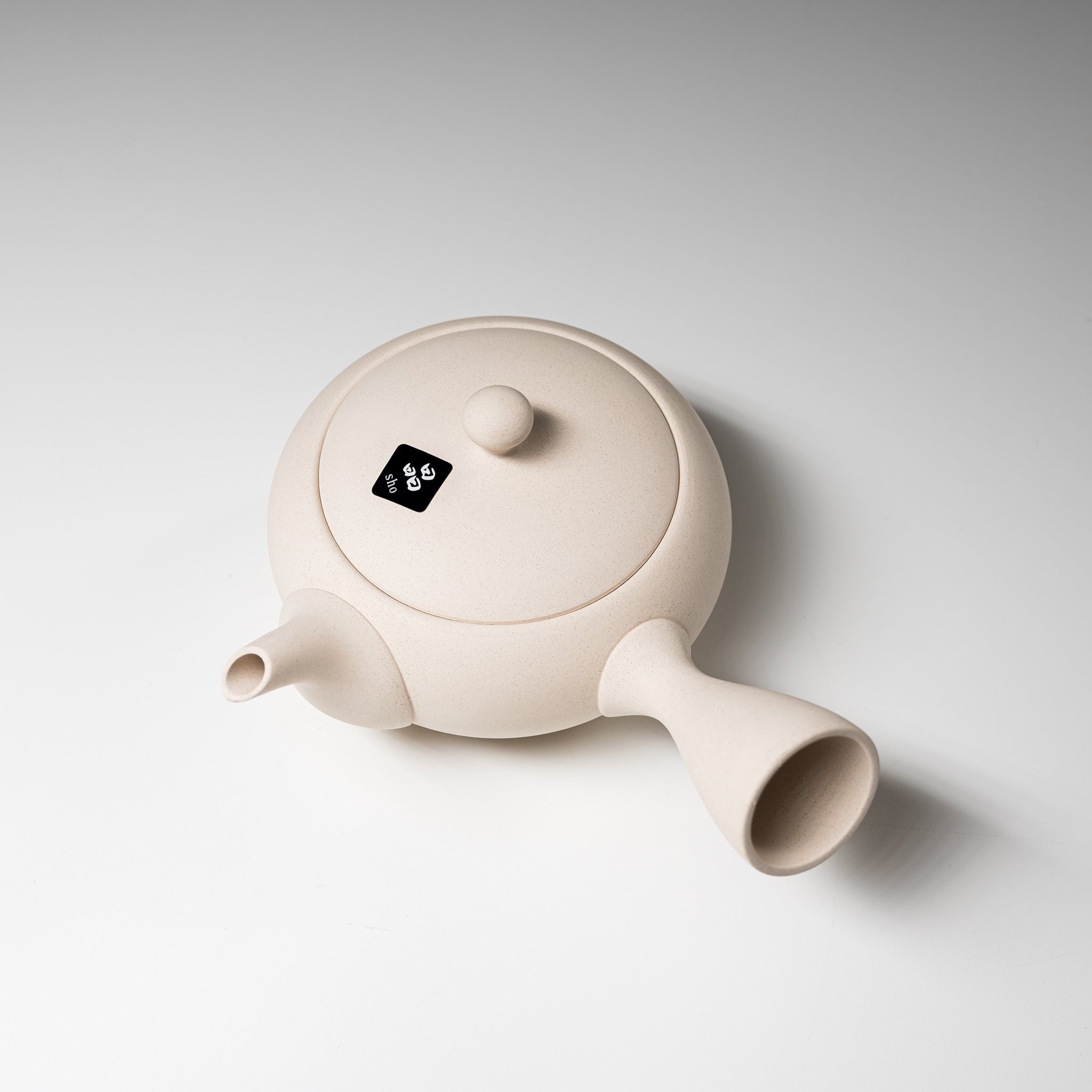 Tokoname Japanese Teapot 300ml - Mat White Unglazed Ceramic - Traditional Yixing Style for Loose Leaf Tea Brewing - Perfect for Green Tea, Oolong, and Herbal Infusions