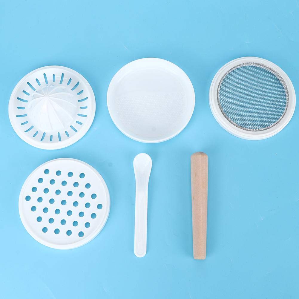7Pcs Baby Food Grinder Set - Fruit & Vegetable Masher, Dish Grinding Tool for Homemade Baby Food - Perfect for Travel, Home & On-the-Go Meals