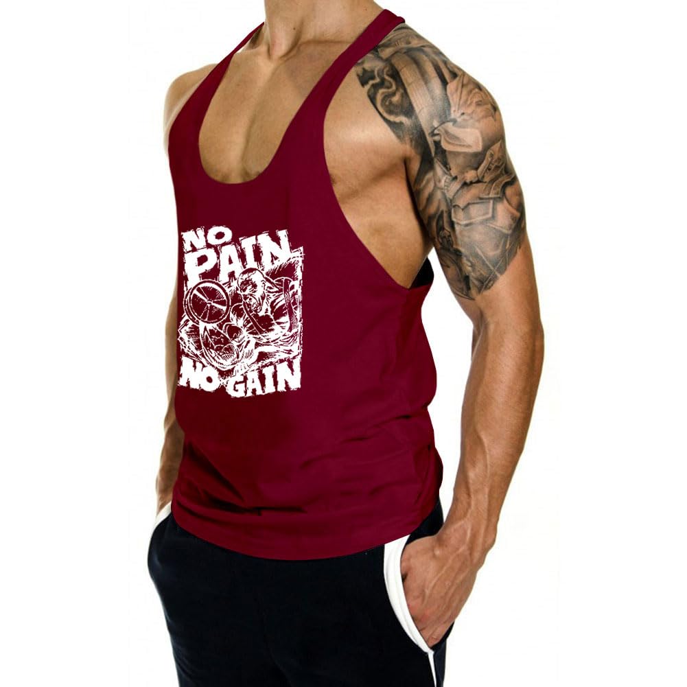 Men's Gym Tank Tops - Y Back Stringer Fitness Shirt for Bodybuilding & Workout - Breathable Sleeveless Muscle Tee - Perfect for Gym, Weightlifting & Summer Training