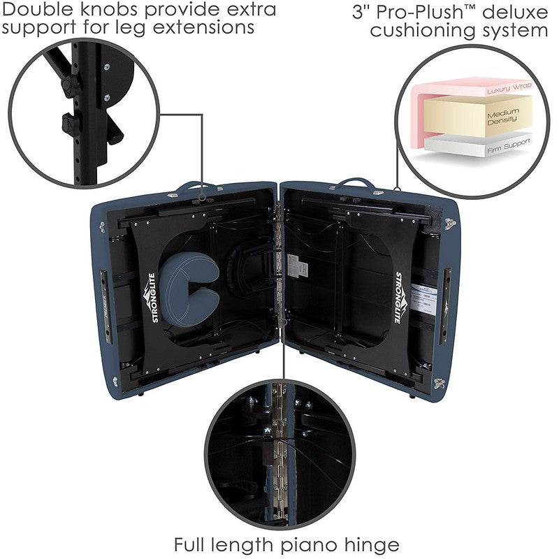 Earthlite Premier Massage Table Package - Professional Portable Massage Bed with Carrying Case - Perfect for Home, Spa, and Clinic Use