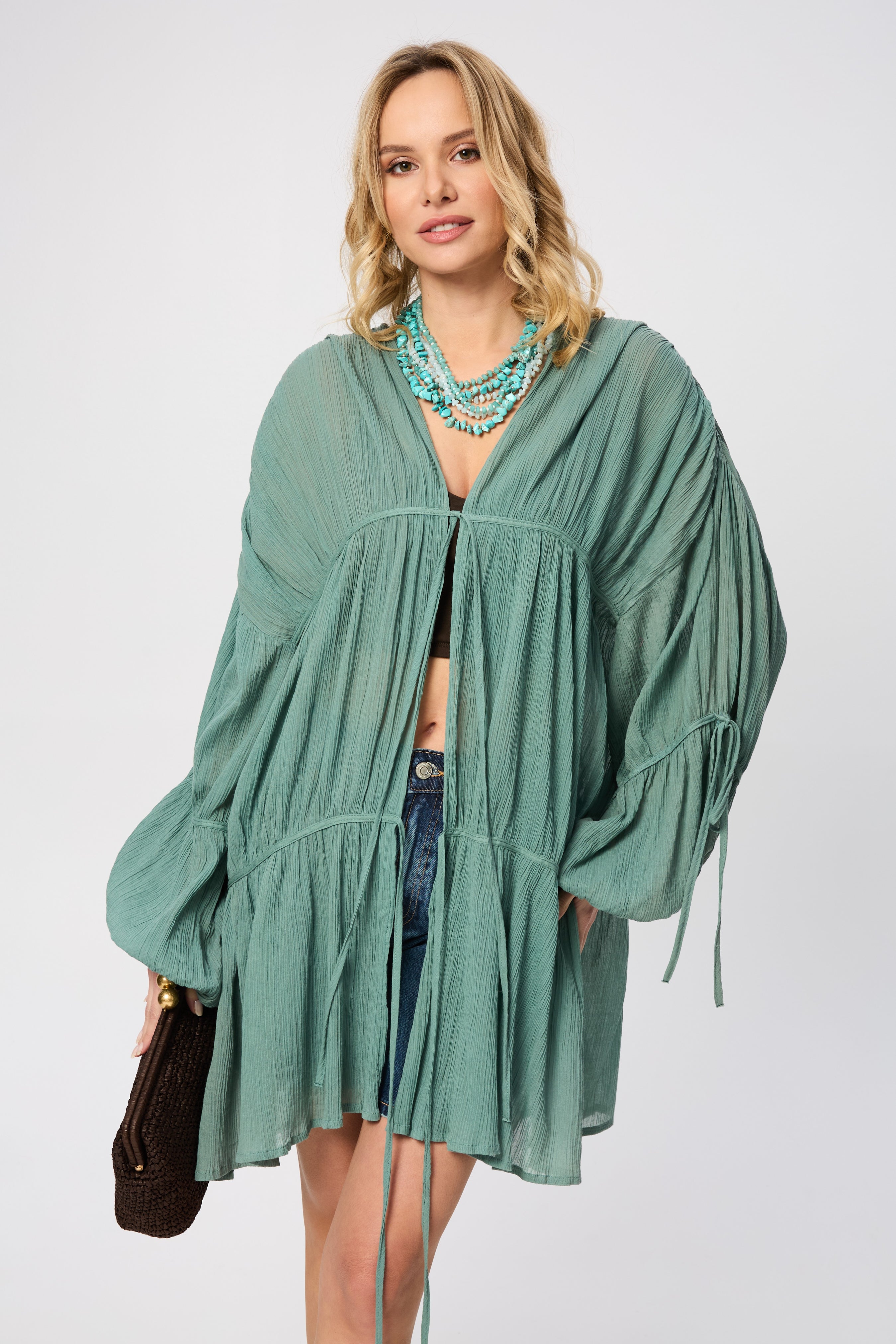 Coastal Breeze Kimono - Lightweight Floral Cover Up for Women | Beach Cover Up, Poolside Lounging, Summer Vacation Outfit