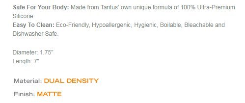 Tantus Cush O2 Dual Density Silicone Dildo - Ultra-Premium Body-Safe Vibrator for G-Spot & P-Spot Stimulation | Harness Compatible Sex Toy for Men, Women & LGBTQ | Anal & Vaginal Use | Matte Twilight Finish | Perfect for Solo Play & Couples Intimacy