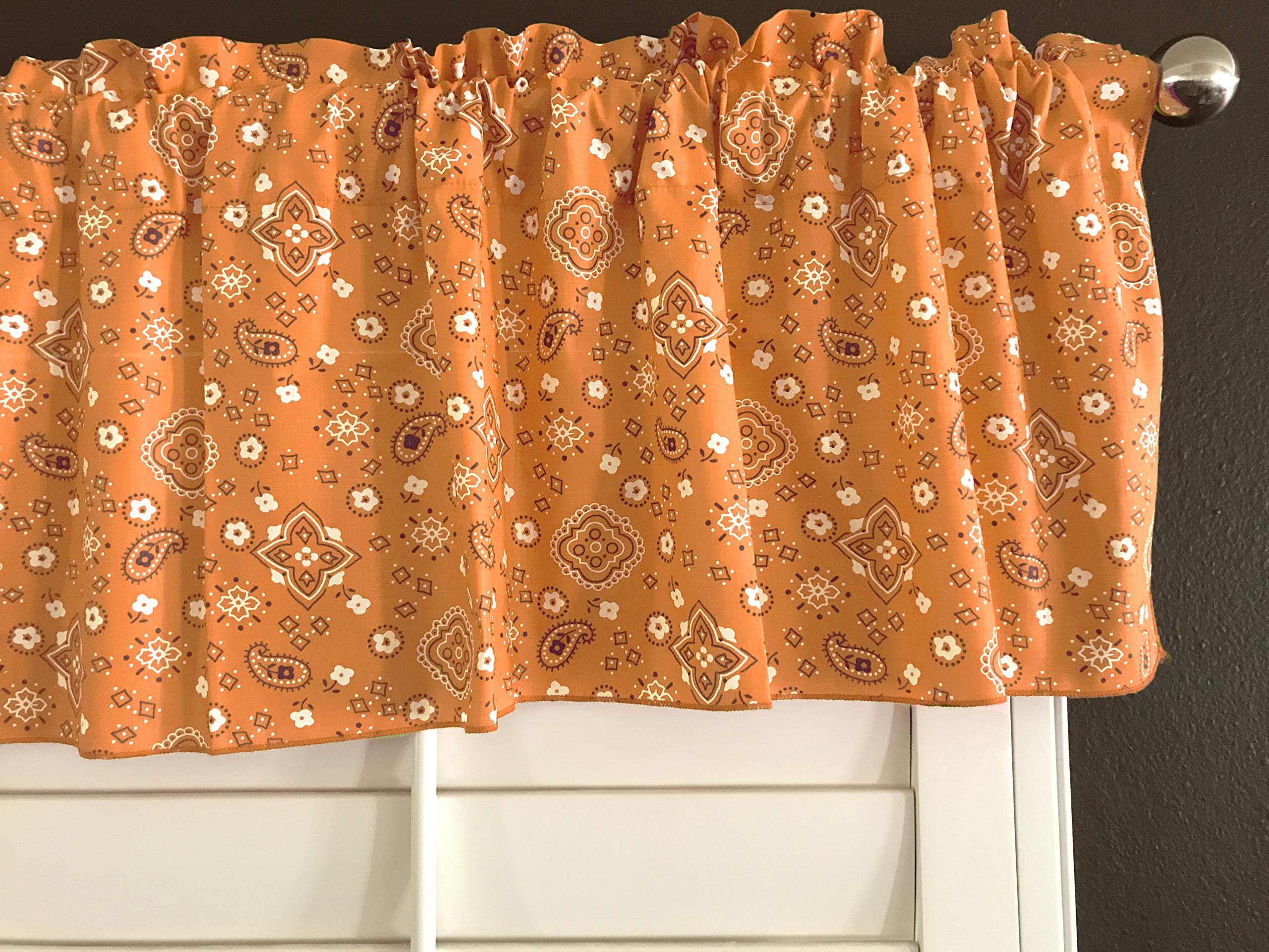Paisley Floral Cotton Bandanna Window Valance - 58