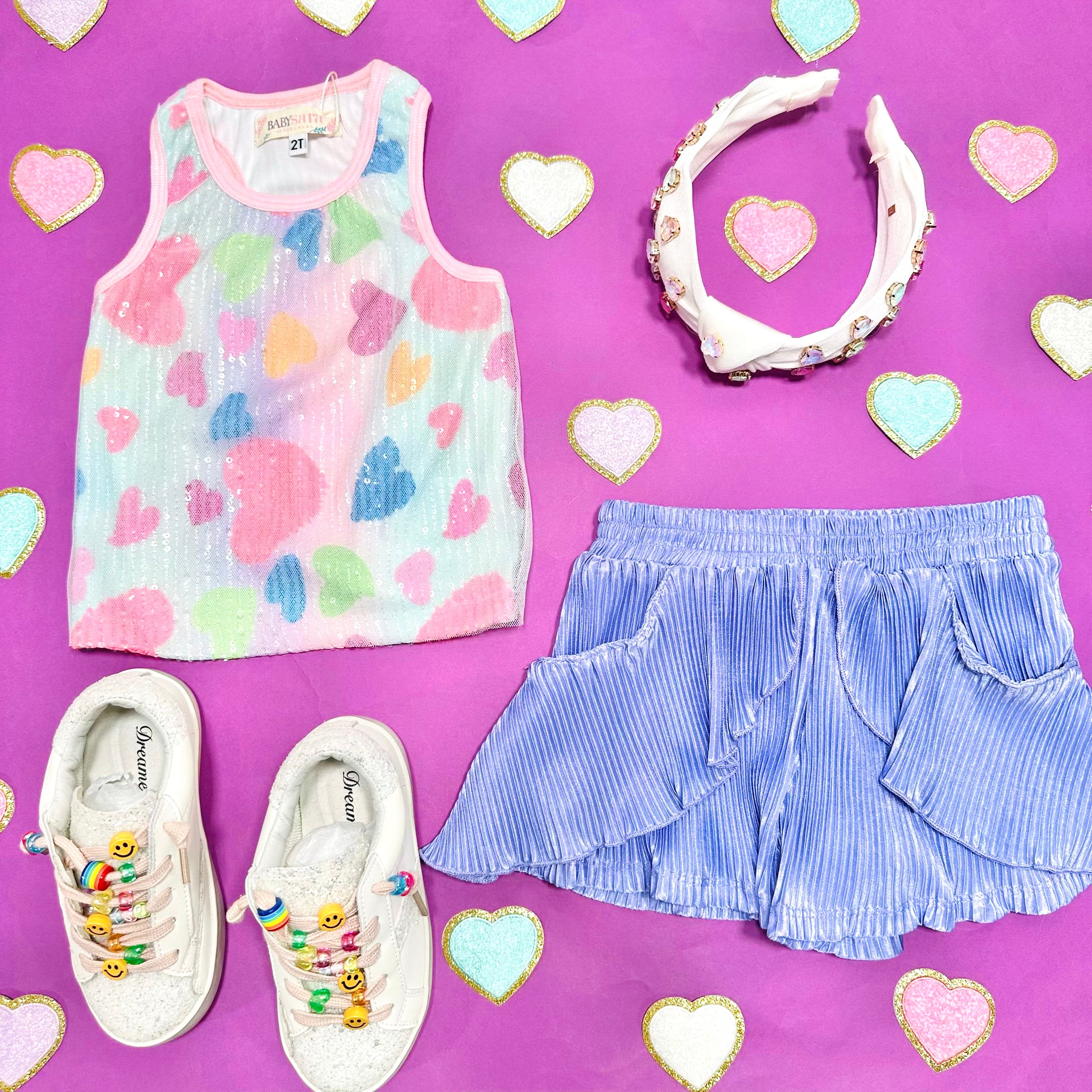 Sparkly Sequin Heart Tank Top for Women - Trendy Party & Casual Wear - Perfect for Valentine's Day, Girls Night Out & Summer Outfits