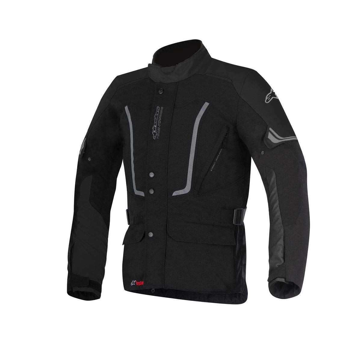 Alpinestars Vence Drystar Waterproof Motorcycle Jacket for Men - Small, Black - All-Weather Riding Gear for Street & Adventure Biking