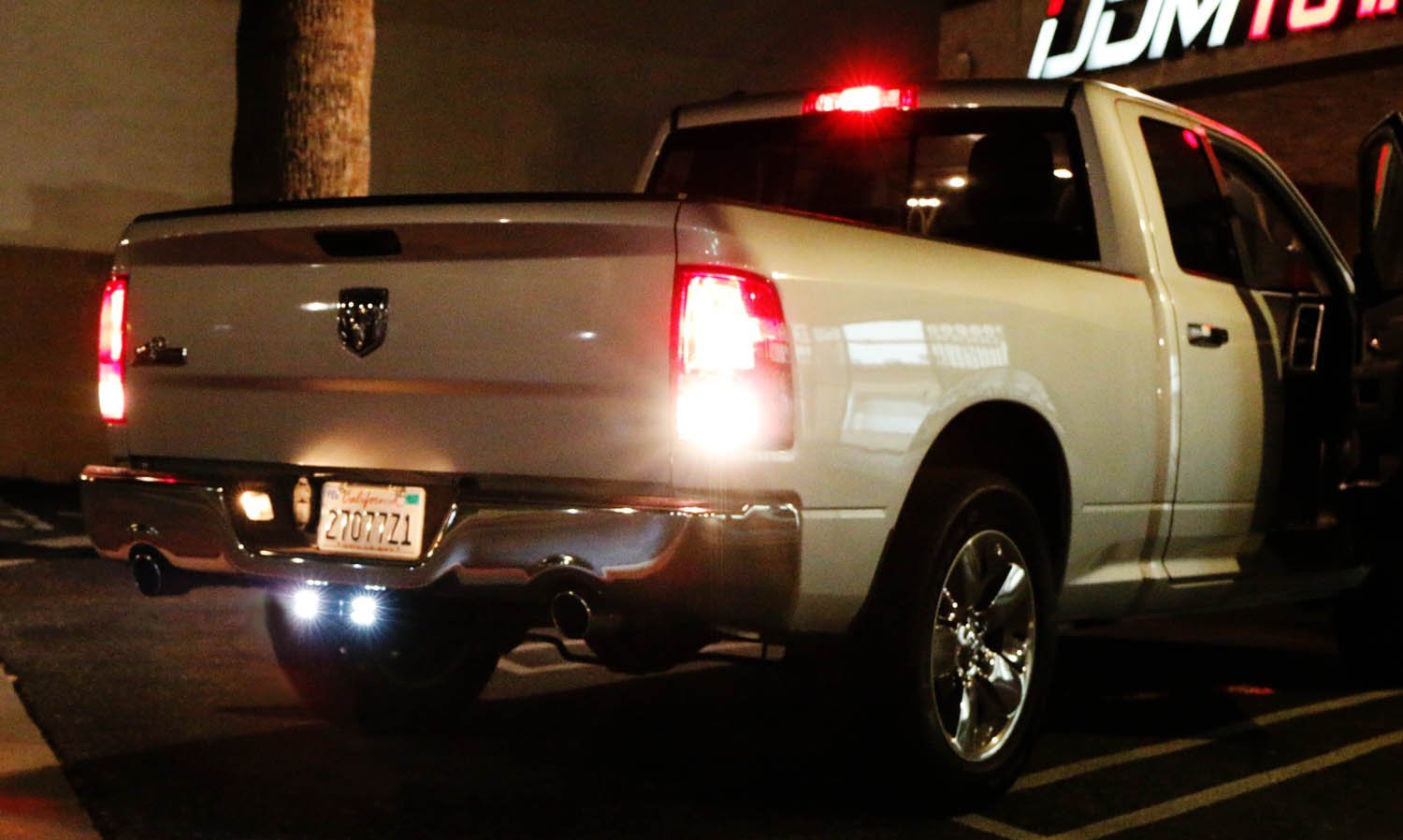 40W LED Pod Lights with Backup Tow Hitch Bracket & Wiring Kit - Compatible with 2003+ Dodge RAM 1500/2500/3500 Trucks - Perfect for Off-Roading, Camping & Nighttime Visibility