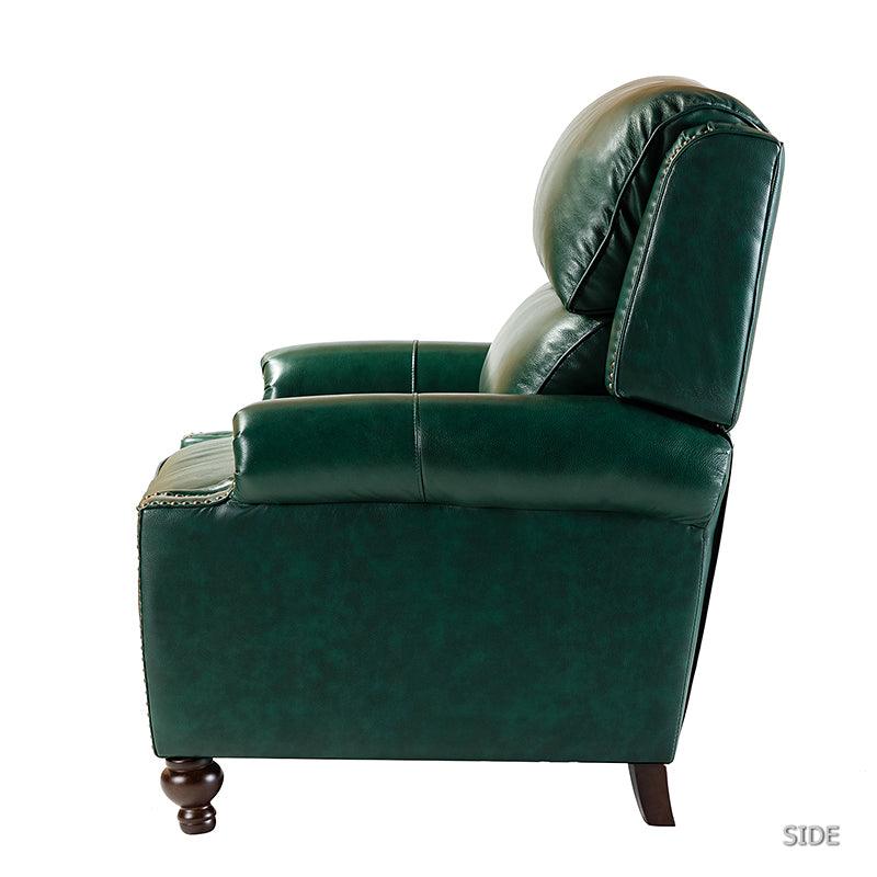 Mid Century Modern Genuine Leather Recliner Chair - Consuela Handcrafted Lounge Chair for Living Room, Office & Home Theater