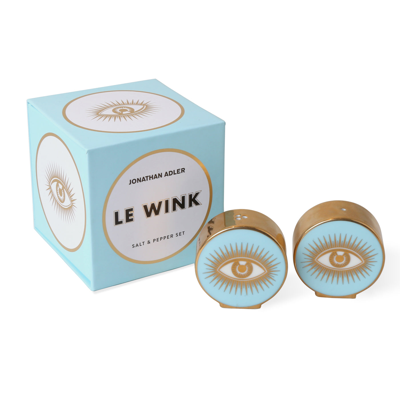 Premium Le Wink Salt and Pepper Shaker Set - Elegant Glass & Stainless Steel Seasoning Duo for Kitchen, Dining Table, and Gift Giving