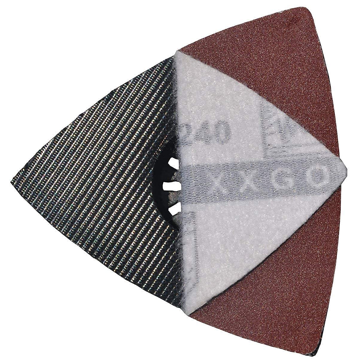 XXGO 180-Piece 3-1/8 Inch 80mm Triangular Oscillating Multi-Tool Sanding Pads Kit - 60/120/240 Grits Sandpaper (60 Pcs Each) - XGM0309 - Perfect for Woodworking, Metal Polishing & DIY Home Renovation Projects
