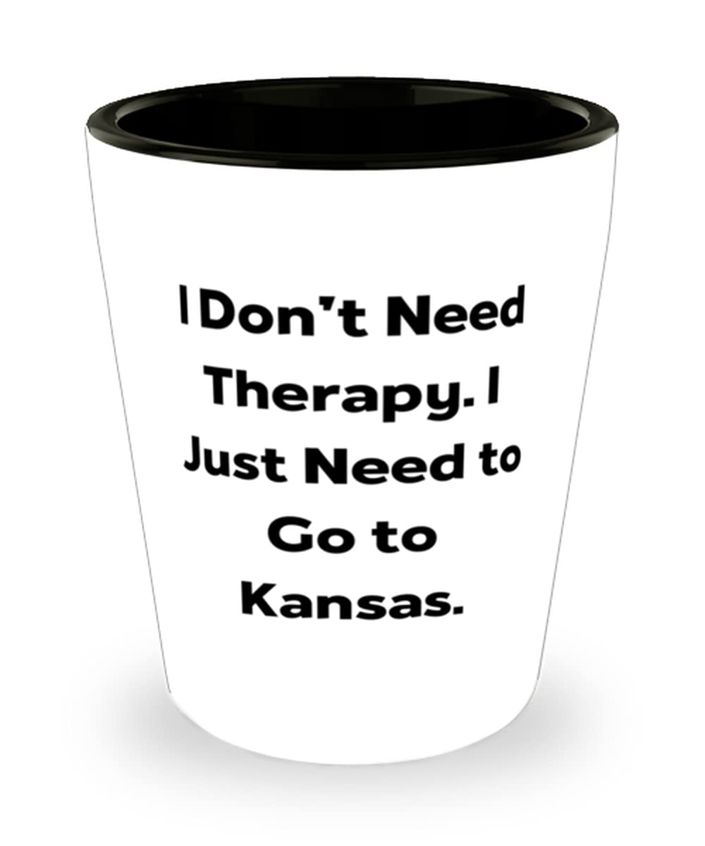 Unique Kansas-Themed Gifts - No Therapy Needed Just Visit Kansas | Affordable Holiday Presents for Friends & Family | Perfect for Home Decor, Office Gifts & Kansas Lovers