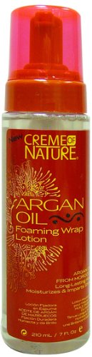 Creme Of Nature Argan Oil Foaming Wrap Lotion - Pack of 12 | Hydrating & Styling Hair Treatment for Curly, Coily & Natural Hair | Perfect for Salon & At-Home Use